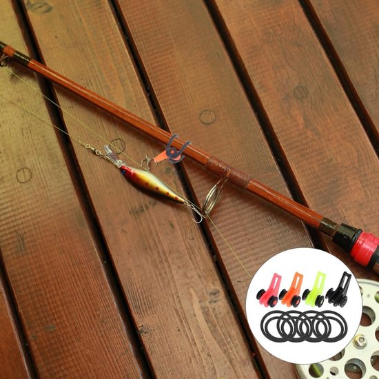 4 Stuks Vissen Hengel Haak Houder in 4 Kleuren, Plastic Lure Bait Houder voor Vissers Accessoires en Gereedschap — afbeelding 2