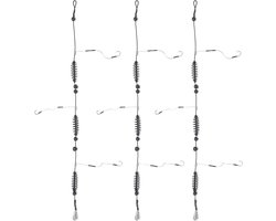 Set van 3 Vissen Rigs met 3 Haken voor Platvis, Sole en Bot - Nylon Vissersbenodigdheden en Voederbak