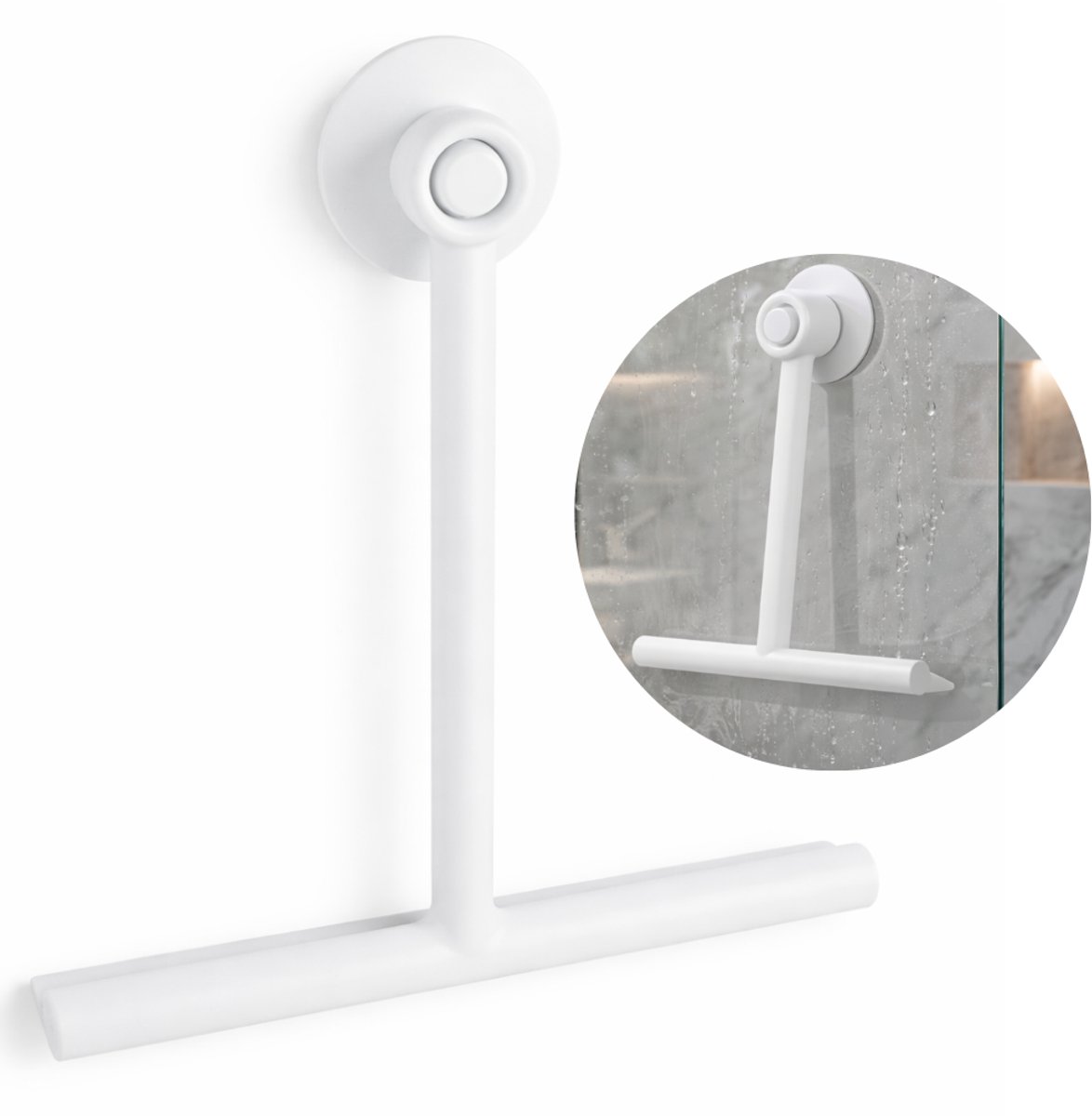 Douchewisser - Douchewisser Wit - Douchewisser Met Zuignap - Badkamer Accessoires- Raamwisser- Wit