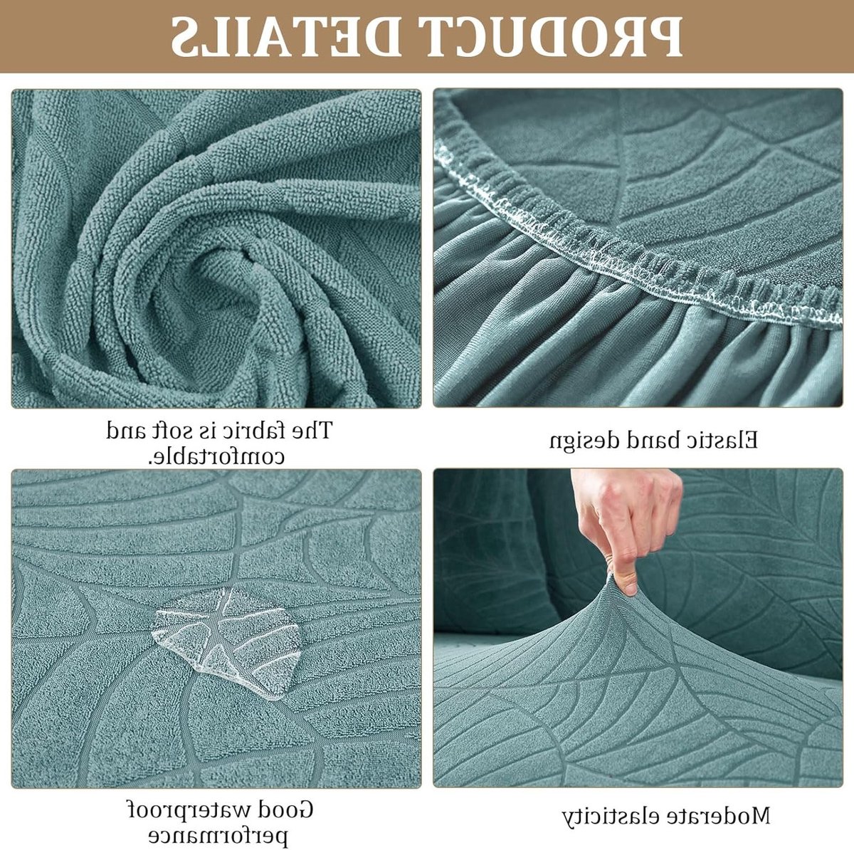 Stretchbare Hoes voor L-vormige Bank, Universele Sofa Covers met Antislip Schuim en Kussenslopen, Moderne Bescherming voor 1/2/3/4 Zits Banken