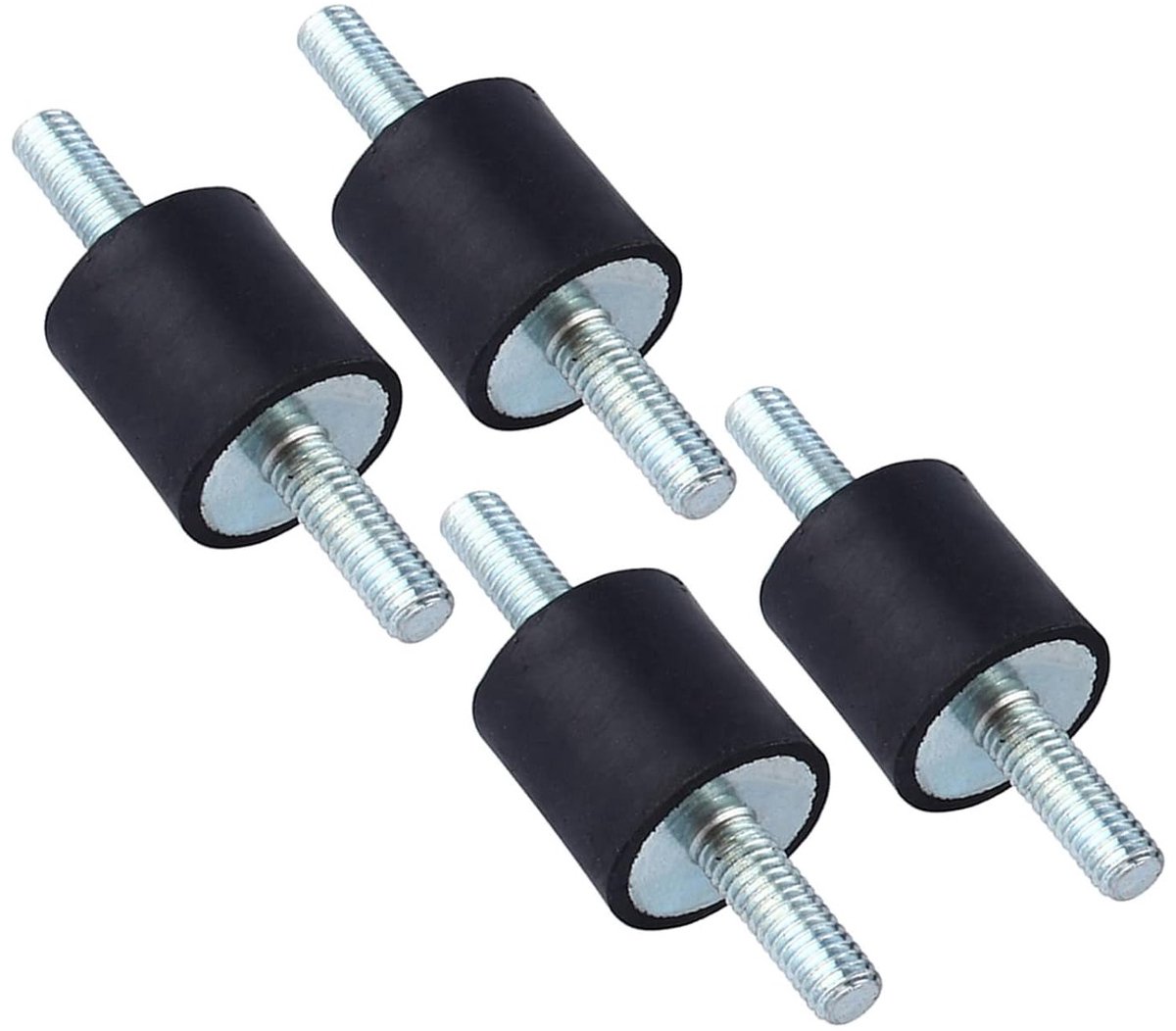 Dailygoods- Rubber Isolator M6 20x20 - Anti-vibratie Houder - Schokdemper - Dempingselement voor Luchtcompressoren - Geluidsbeheersing - Hoogwaardige Rubber - Trillingsisolator