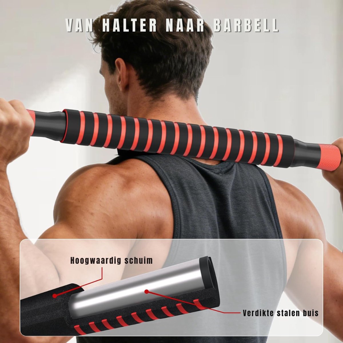 MIRA® Verstelbare Dumbells - Verstelbare Dumbbells - Dumbell Set - Verstelbare Dumbell - Rood - 13cm x 6cm x 6cm thumbnail 3