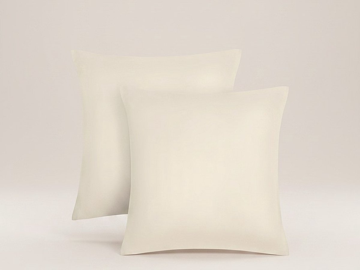 Vente-unique Bedlinnenset in satijn 108 draden/cm² - Dekbedovertrek 220 x 240 cm + 2 kussenslopen 63 x 63 cm - Beige - TALORA van PALACIO