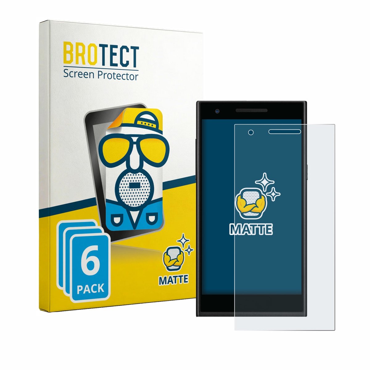 BROTECT - Screenprotector voor Philips S396 - Folie Beschermfolie matte 6 Stuks