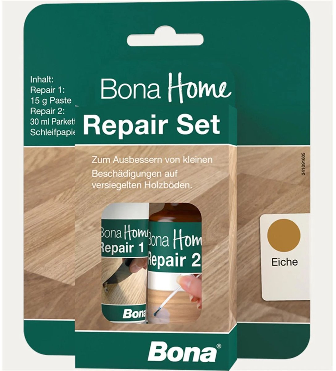 Complete Hout Reparatieset voor Eikenhout en Parket – 4-delige Reparatieset met Kleurmatchende Vulmiddelen, Gereedschap voor Krassen, Deuken en Gaten, Duurzaam & Eenvoudig in Gebruik
