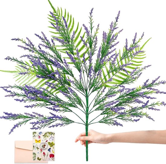 Prachtige grote kunstlavendel boeket met 19 takken voor decoratie en bloemenarrangementen