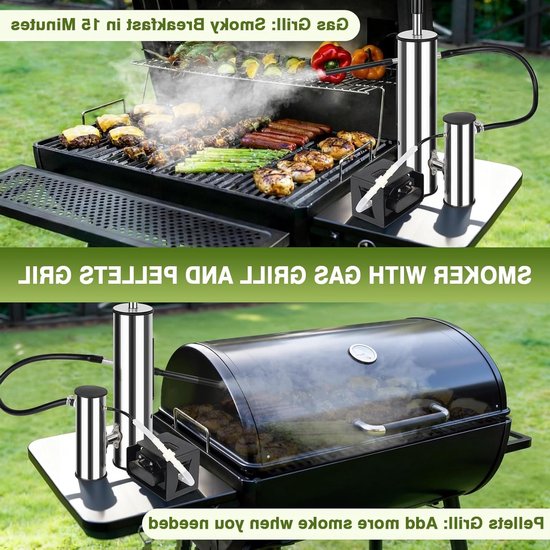 Upgrade RVS Koud Rookgenerator voor Rookovens met Pomp - Ideaal voor BBQ en Roken van Vlees, Vis en Kaas — afbeelding 4
