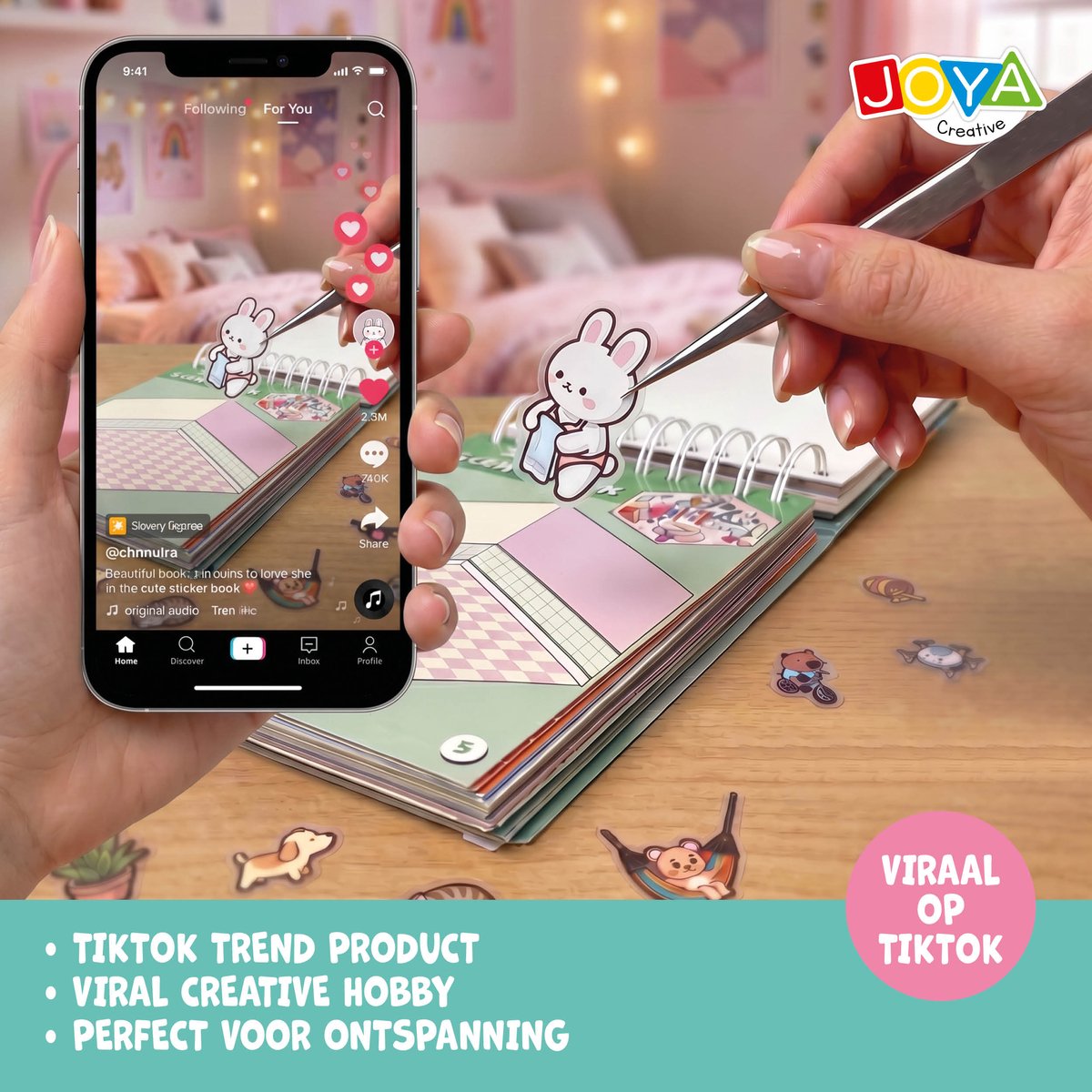 Joya Creative Stickerboek Scene 3D - 4in1 Sticker Scene Book - Stickerboek Volwassenen en Kinderen - 80 Scenes - Hardcover met Ringband — afbeelding 6