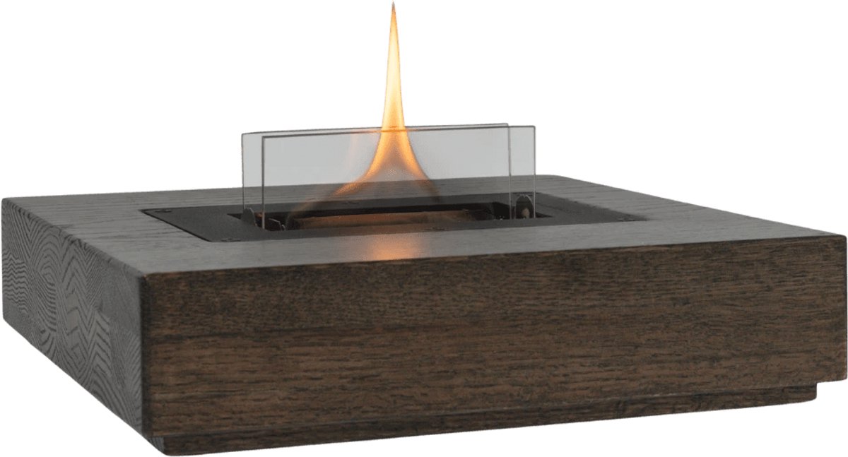 Tenderflame Holly Oak Tafelhaard – Zwart – Houtlook – Tenderfuel – Bio-Ethanol Alternatief – Rookvrij, veilig, schoon en geurarm