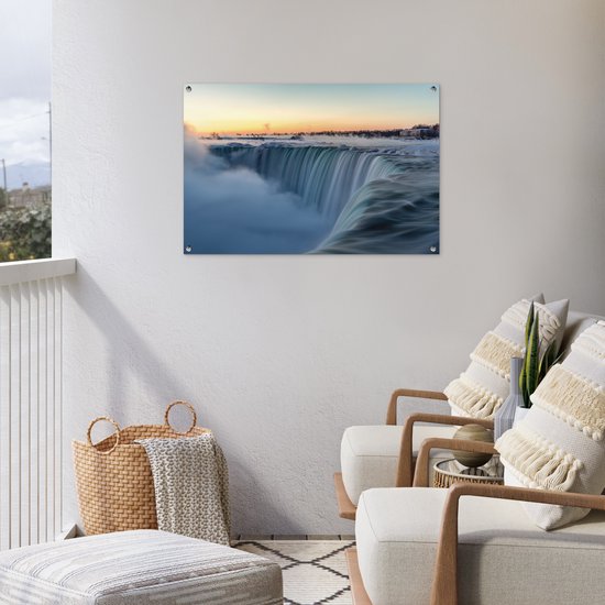 Sunset at Niagara Falls in North Amérique Garden Poster 90x60 cm - Toile de jardin / Peintures extérieur / Peintures d'extérieur (décoration de jardin)