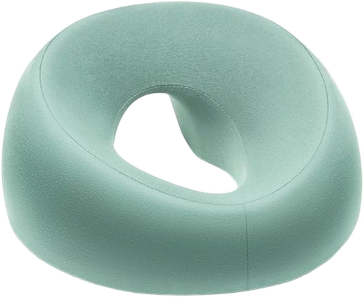 Hoofdsteun-Ergonomisch Gezichtskussen voor Massage - Hoogwaardig Traagschuim - U-Vormig Kussen met Gat voor Buikligging - Zachte Hoofdsteun - Lichtgroen