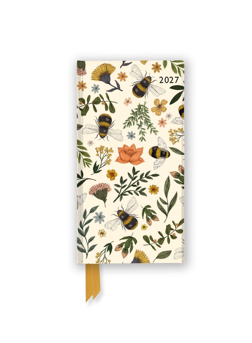 Garden Bees Slimline Pocketagenda 2027