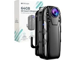 Bodycam - Actioncam - Bodycam Politie - 1080P - Infrarood - Nachtzicht - FullHD - 125º Lens - Body Camera Chest - Body Camera Police