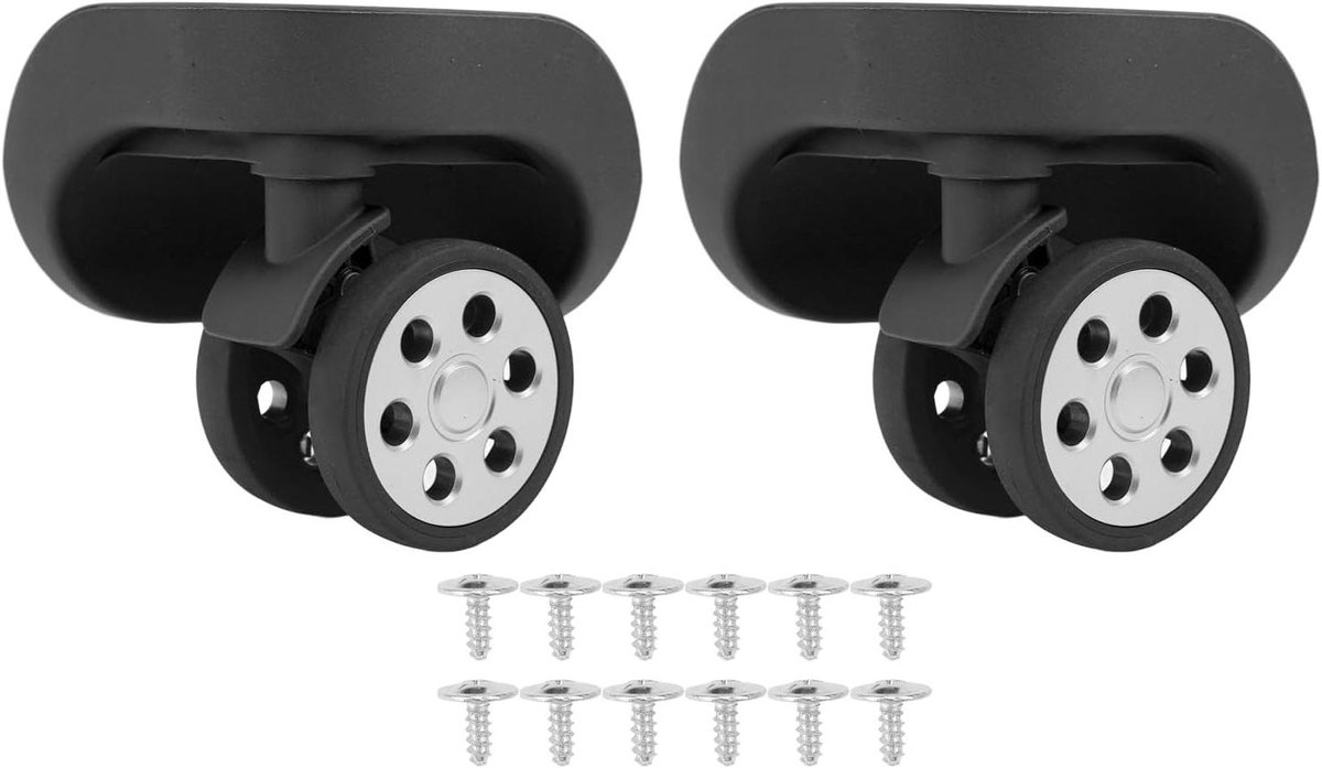 Bagage wielen - Kofferwielen Caster - Bagage Verplaatsen - 360 graden rotatie - 2 stuks - Zwart