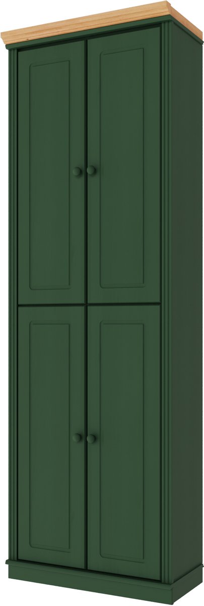 Notio Living Anita- Boekenkast Houten Deuren 4 pcs GreenStW Groen stain wax
