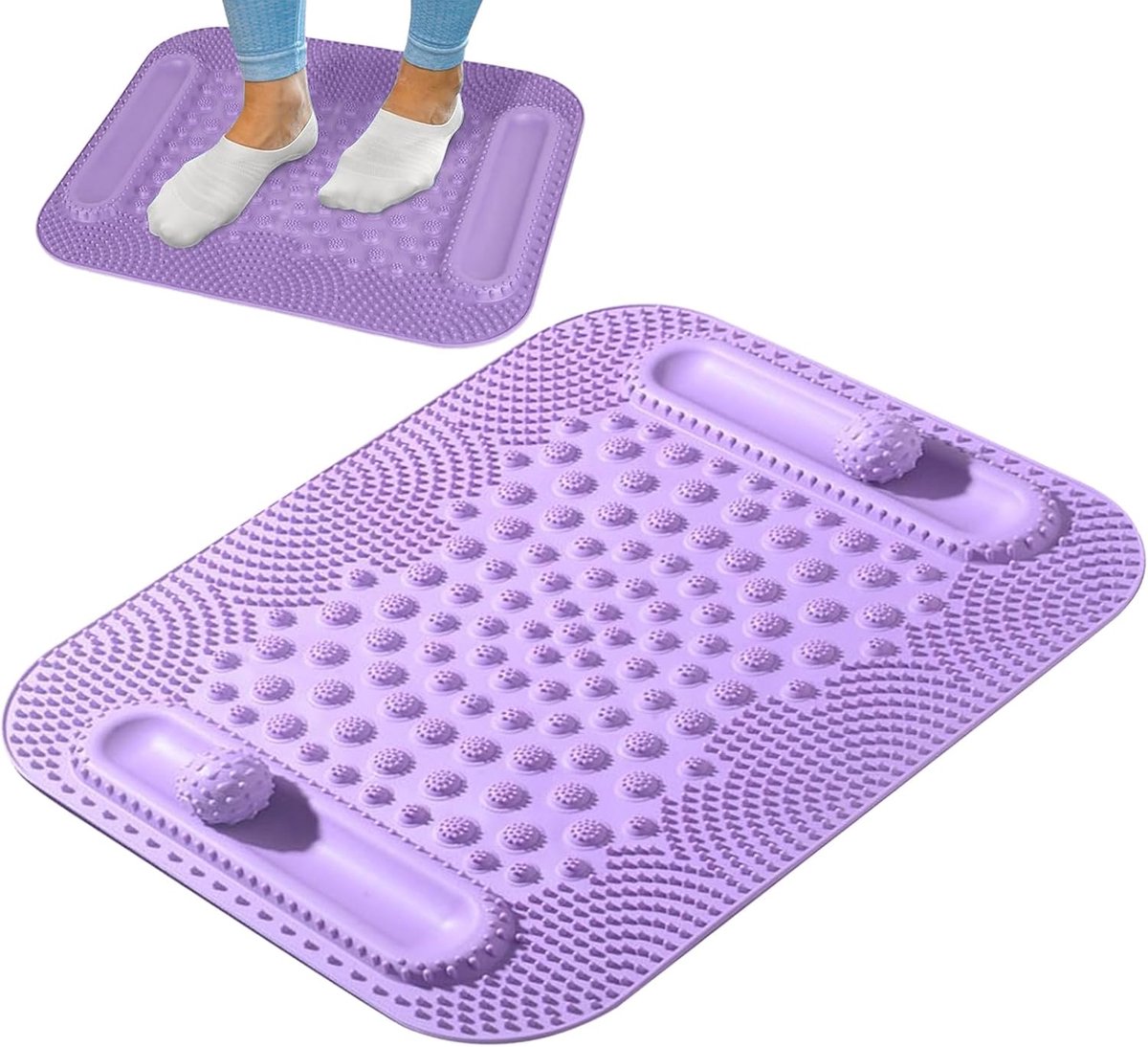 Voetmassagepad - Acupressuur Mat - Spierontspanning Bevorderen - Dubbele Bal Banen - 50 x 42 cm