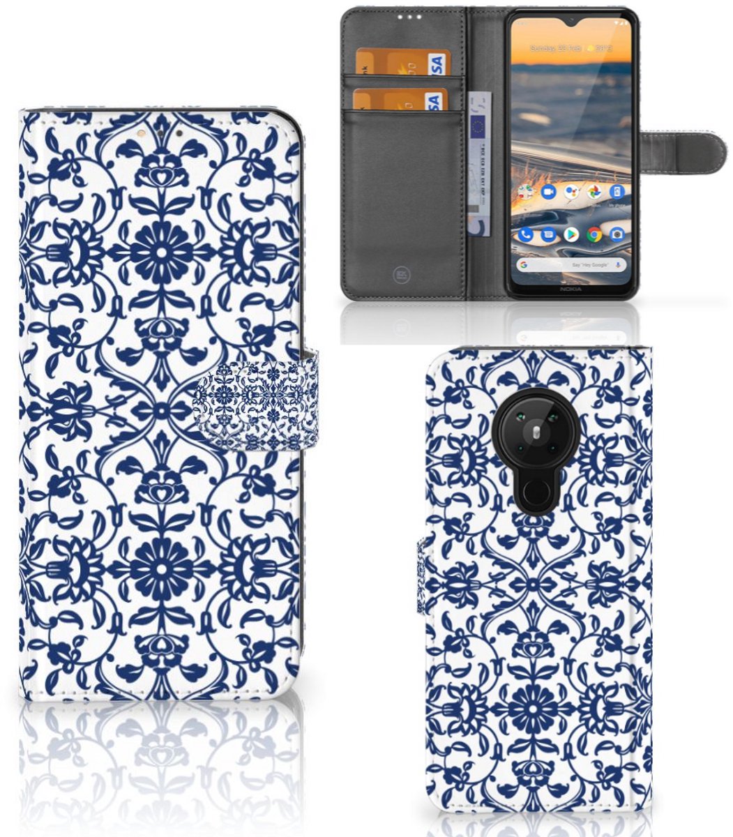 Nokia 5.3 Hoesje Flower Blue