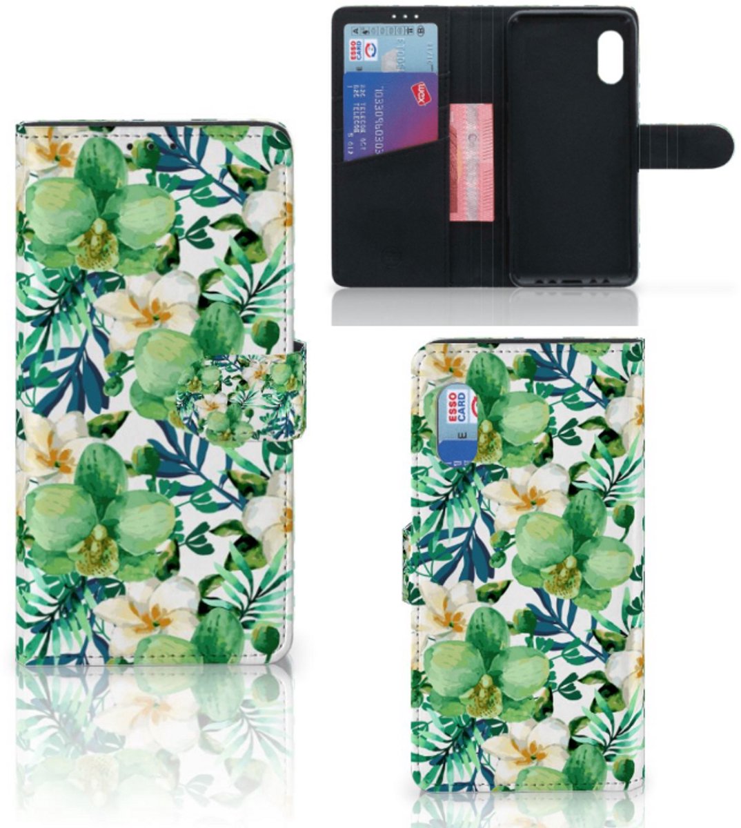 Samsung Xcover Pro Hoesje Orchidee Groen