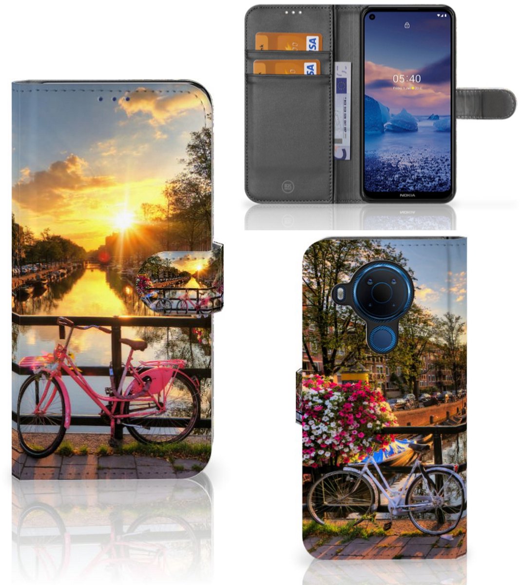 Nokia 5.4 Flip Cover Amsterdamse Grachten