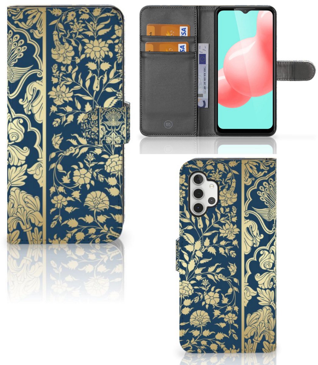 Samsung Galaxy A32 5G Hoesje Beige Flowers