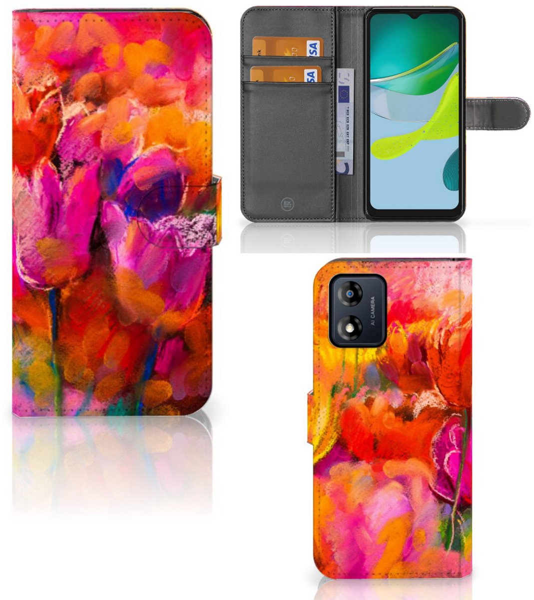 Hoesje Motorola Moto E13 4G Tulips