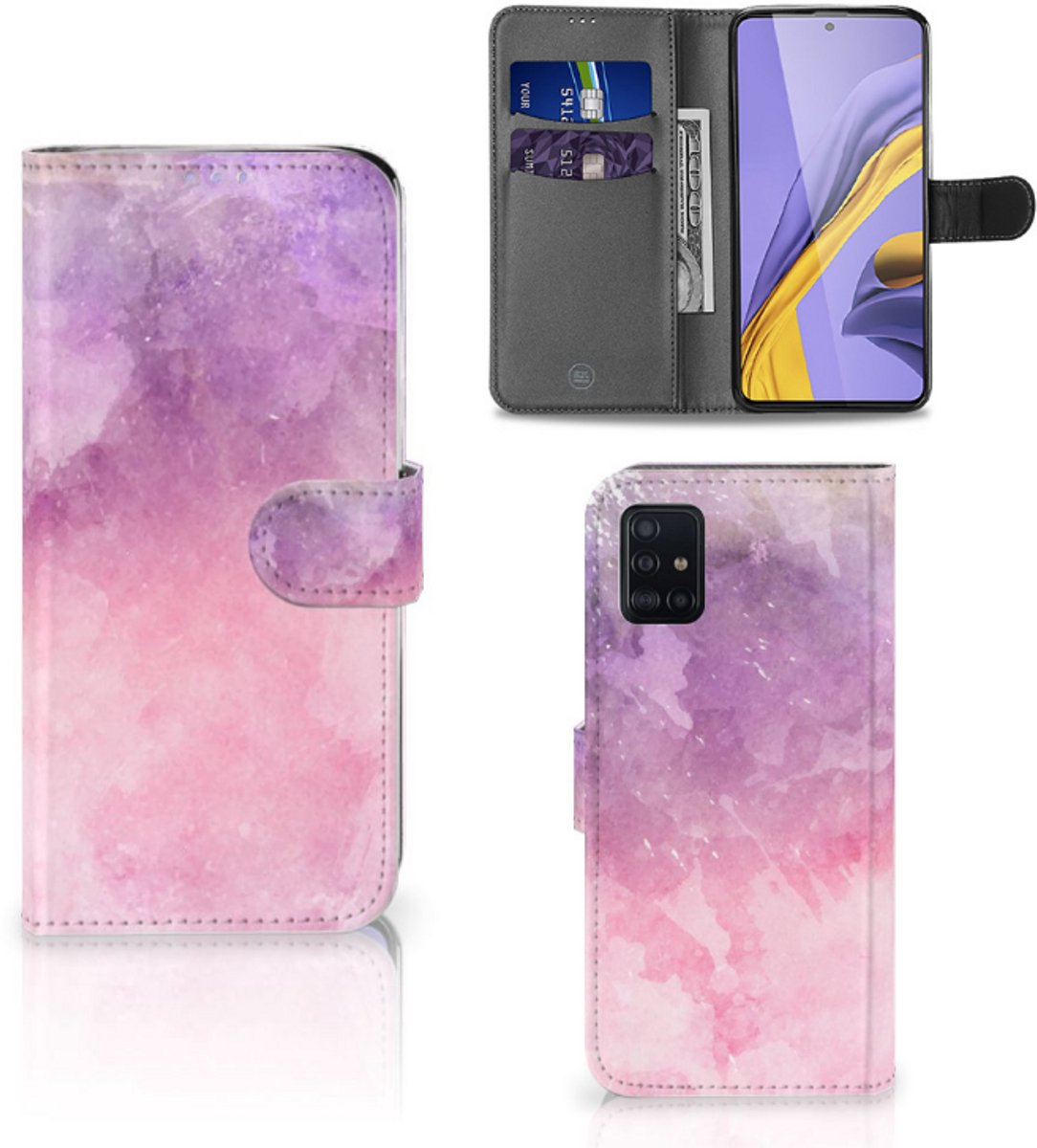 Hoesje Samsung Galaxy A51 Pink Purple Paint
