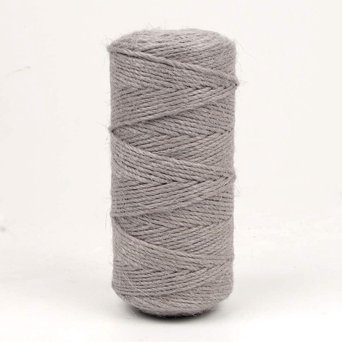 Jute Touw - Ambachtelijk Touw Verpakkingstouw - Decoreren en Inpakken - Natuurlijk Jute Materiaal - 91.44 Meter - Grijs