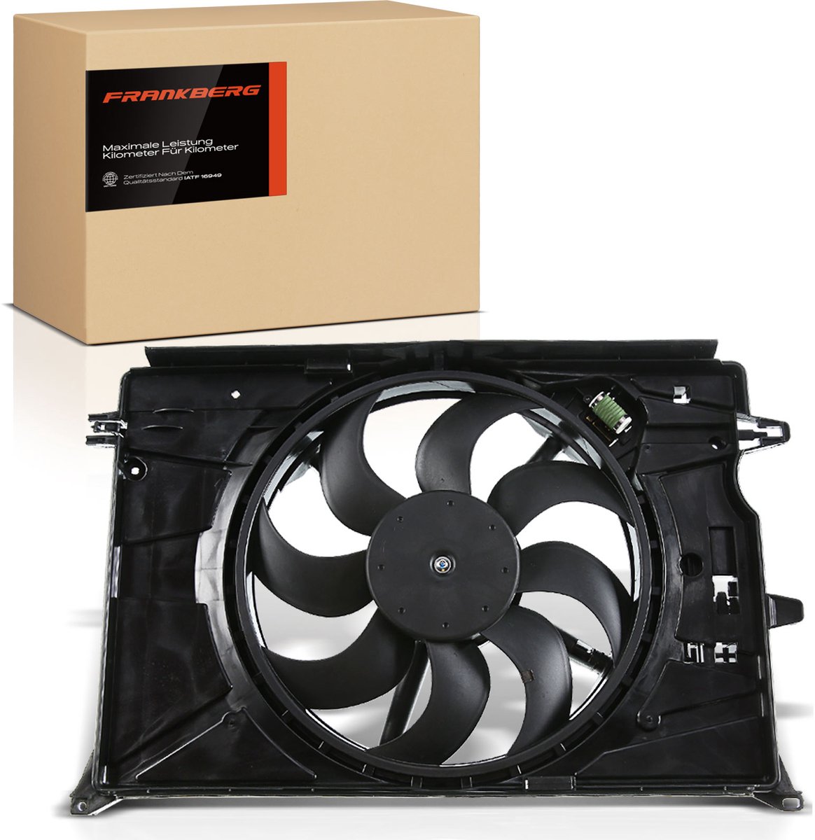 Frankberg 1x Motorradiator enkele ventilator