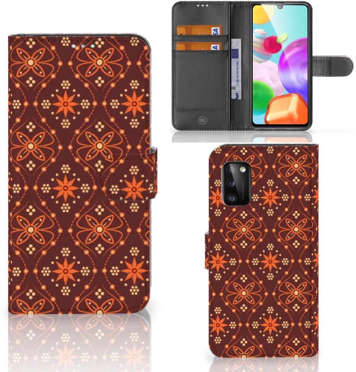 Samsung Galaxy A41 Telefoon Hoesje Batik Brown