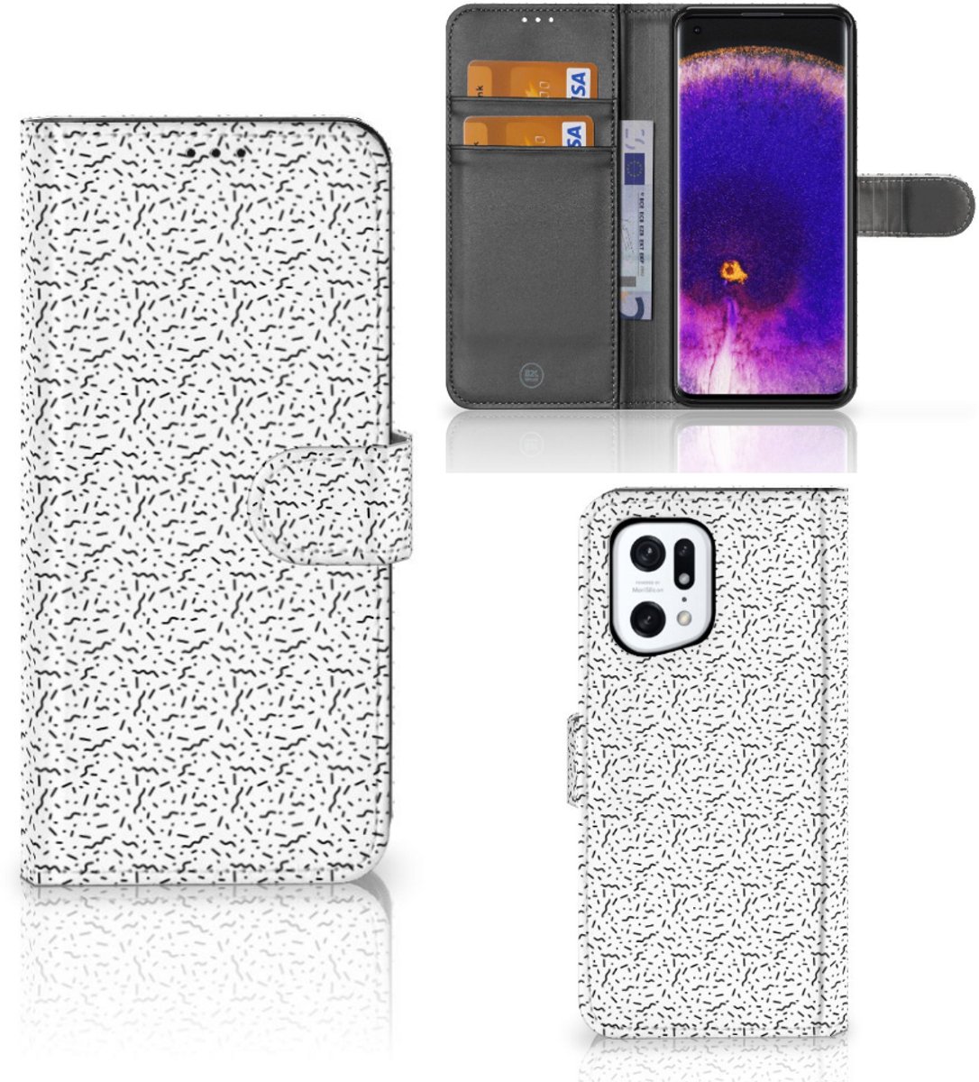 OPPO Find X5 Pro Telefoon Hoesje Stripes Dots