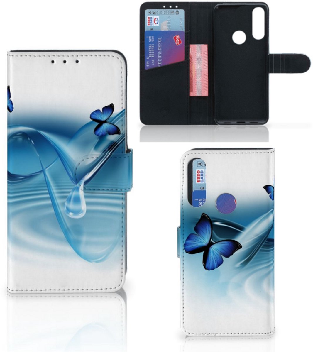 Alcatel 1S 2020 Telefoonhoesje met Pasjes Vlinders