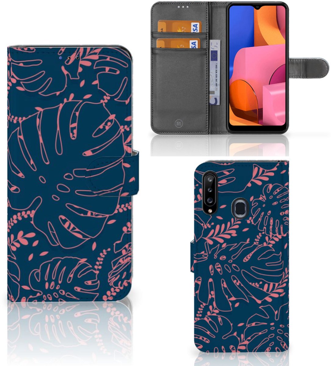 Samsung Galaxy A20s Hoesje Palm Leaves
