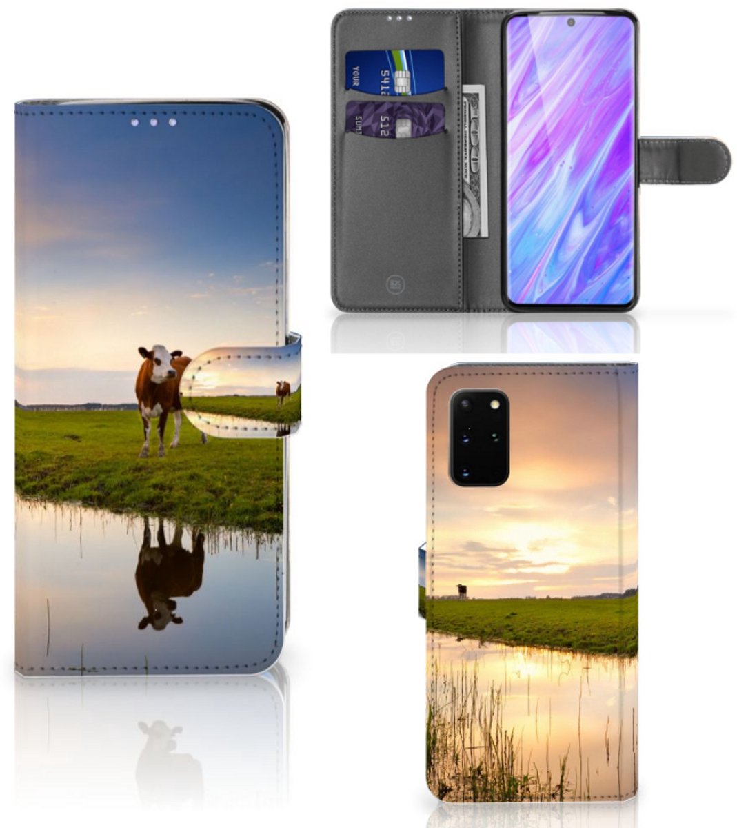 Samsung Galaxy S20 Plus Telefoonhoesje met Pasjes Koe