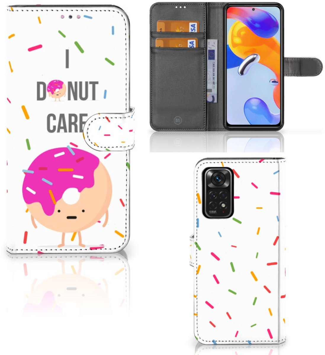 Xiaomi Redmi Note 11 Pro 5G/4G Book Cover Donut Roze