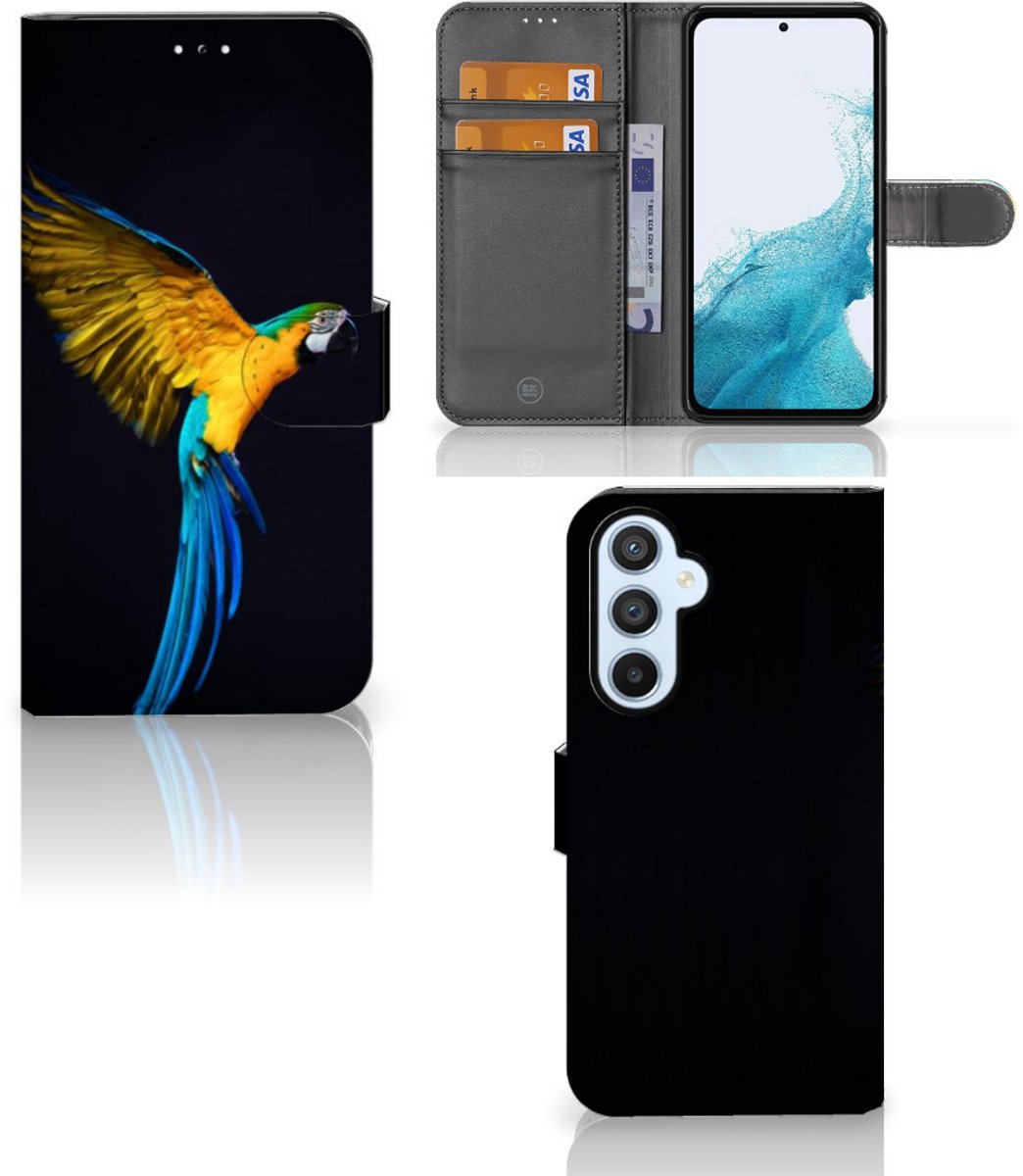 Samsung Galaxy A54 5G Telefoonhoesje met Pasjes Papegaai