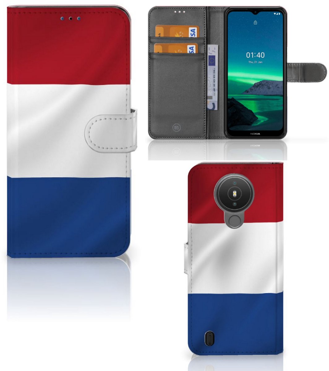 Nokia 1.4 Bookstyle Case Nederlandse Vlag