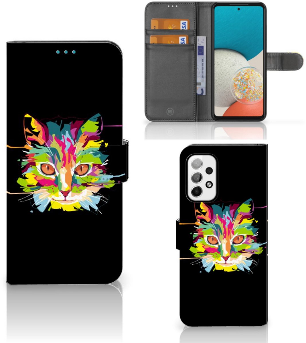 Samsung Galaxy A73 5G Leuk Hoesje Cat Color