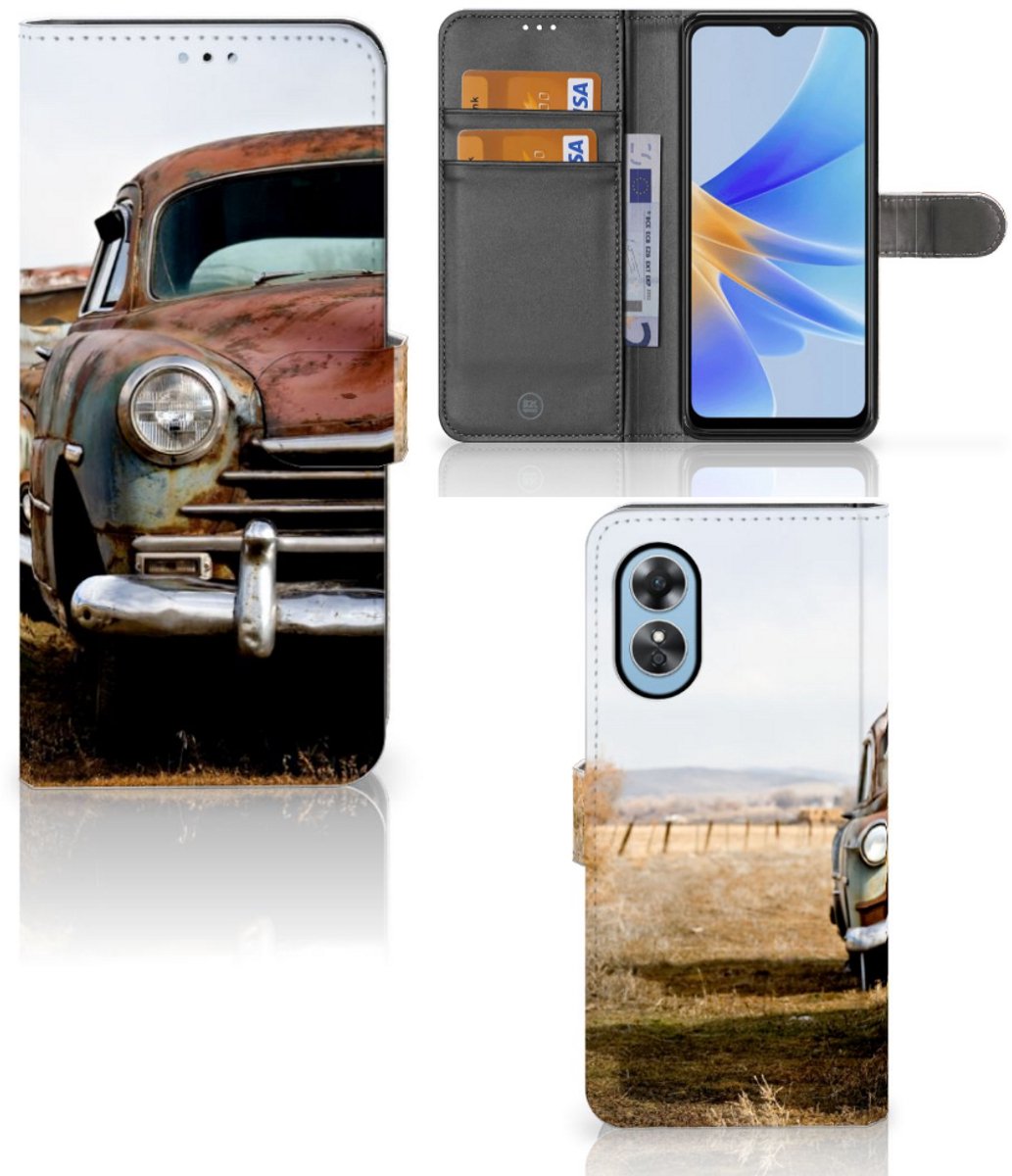 OPPO A17 Telefoonhoesje met foto Vintage Auto