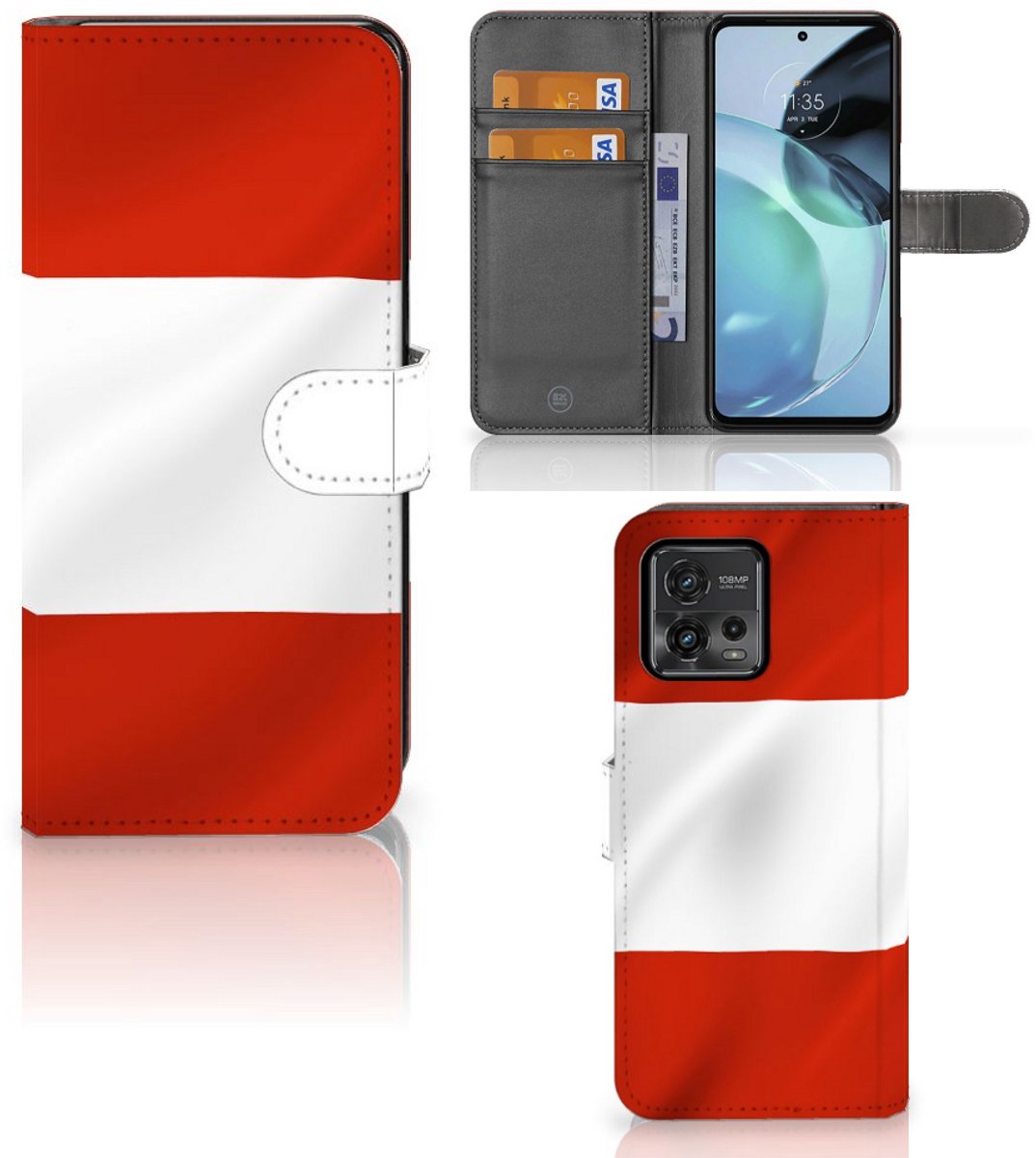 Motorola Moto G72 Bookstyle Case Oostenrijk