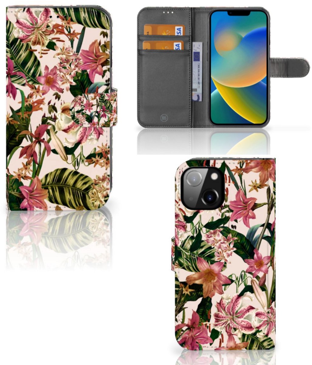 Apple iPhone 14 Hoesje Flowers