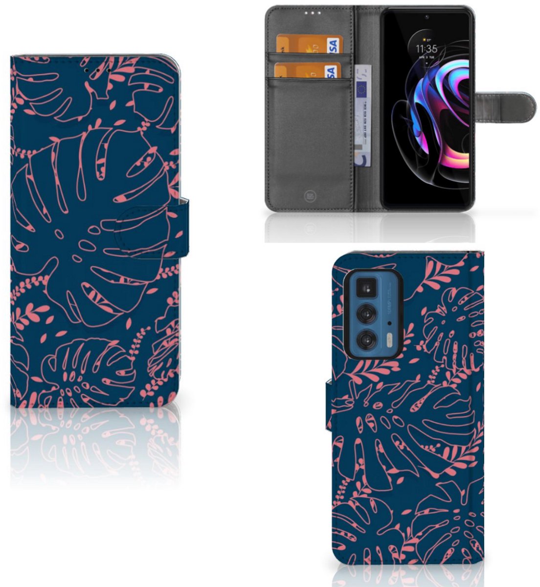 Motorola Edge 20 Pro Hoesje Palm Leaves