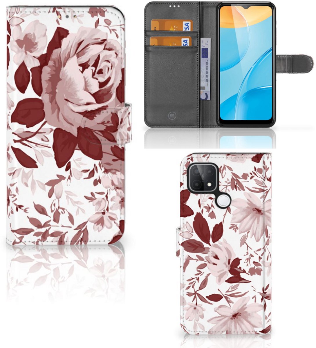 Hoesje OPPO A15 Watercolor Flowers