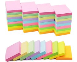(36PCS) Mini Sticky Notes 1.5x2 in Post, 9 Pastel Colors Small Self Adhesive Note Pages Colorful Bulk Small Pads for Office, School, Home, 60 Sheets/Pad, Total 2160 Sheets
