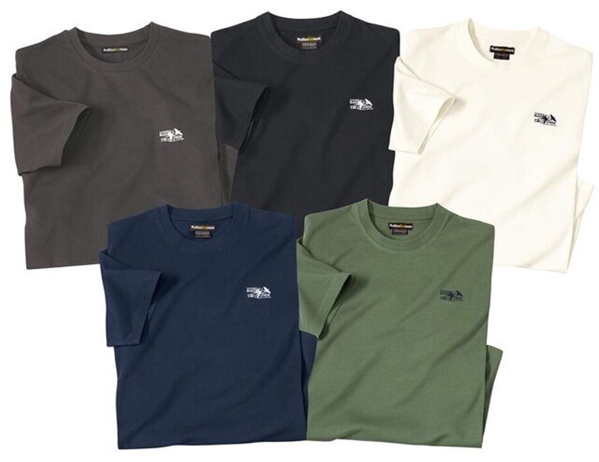 ATLAS FOR MEN - Set van 5 T-shirts Atlas - Heren - Verkrijgbaar in grote maten - L