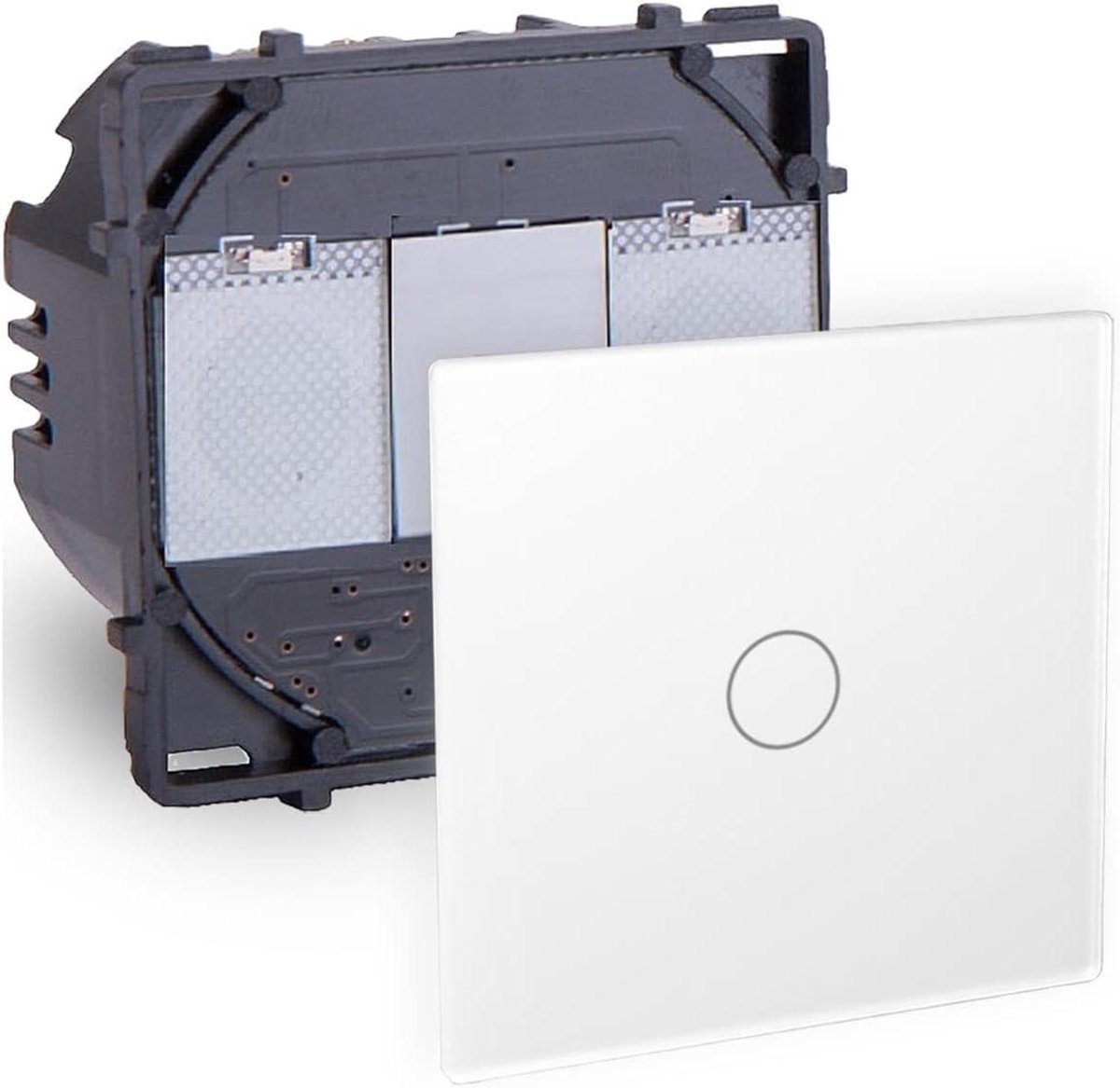 Drukknop module - Toetsbediening schakelaar - Licht bedienen - Touch bediening - 1 vak - Wit