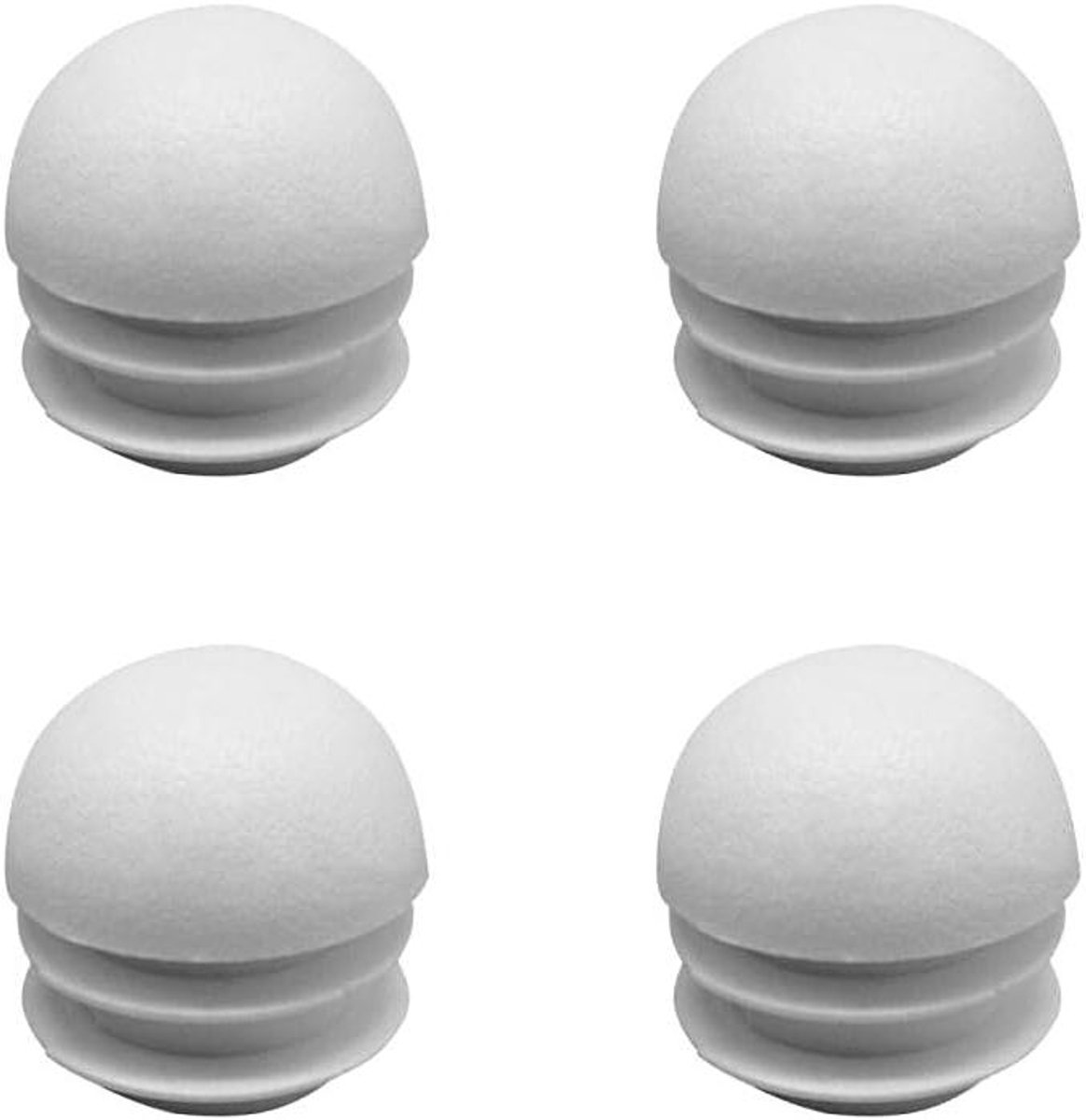 Ronde Buiskappen - Meubelvoetjes - Vloer Beschermen - Slijtvast PE Materiaal - 40 mm - Wit