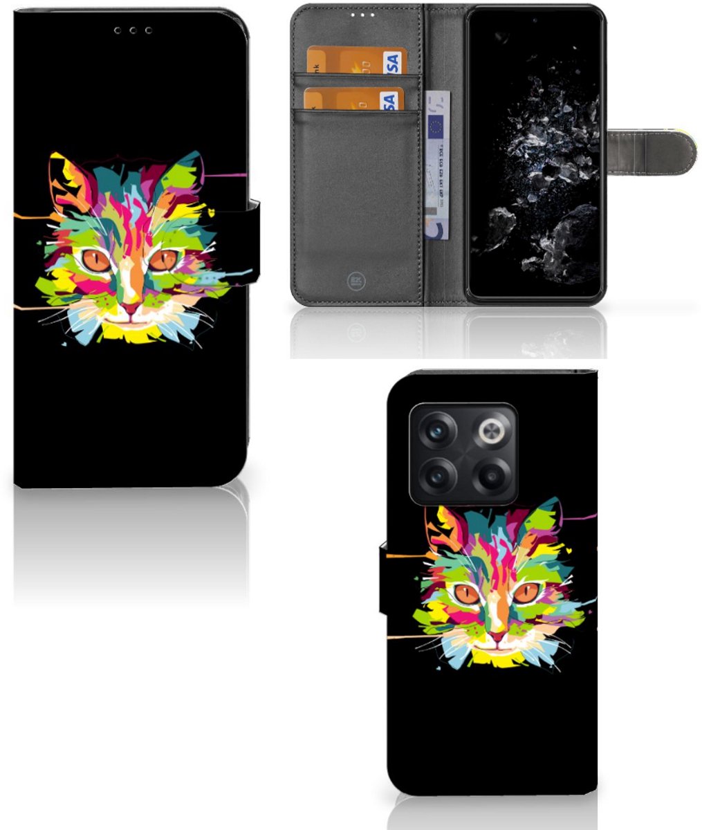 OnePlus 10T Leuk Hoesje Cat Color