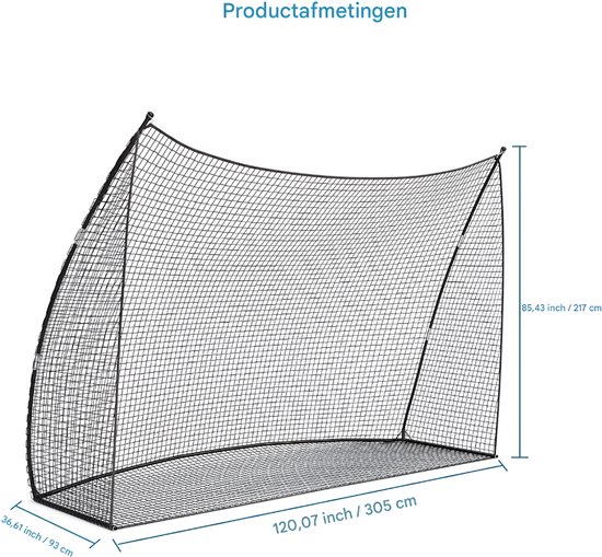 Golfoefennet 305x213cm - Golfnet voor Tuin met Draagtas — afbeelding 2