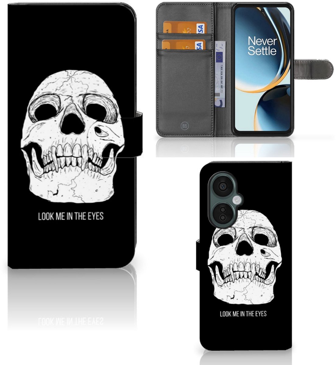 Telefoonhoesje met Naam OnePlus Nord CE 3 Lite Skull Eyes