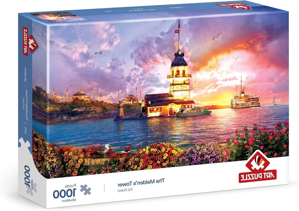 Legpuzzel 1000 Stukjes - Puzzel Ka Kulesi - Ontspannend Tijdverdrijf - Gedetailleerde Illustratie - 27 x 55 x 37 cm